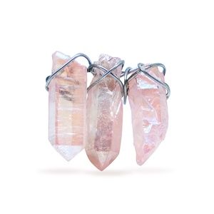 Quartz Crystal Lapel Pin - Pink